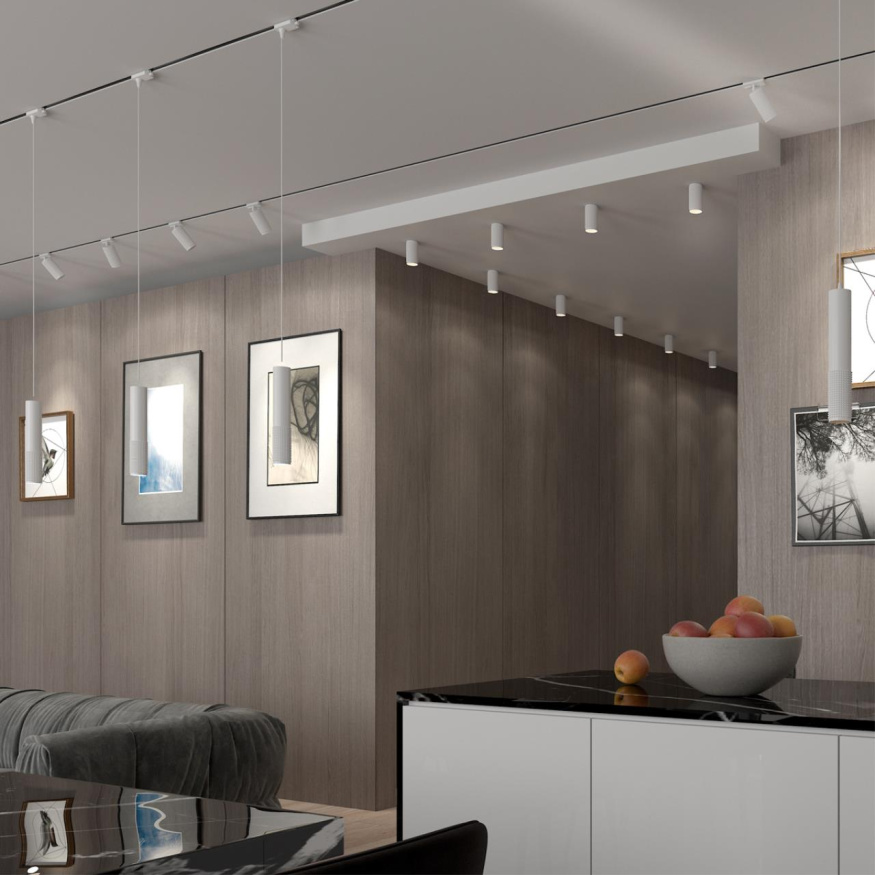 Светильник трековый однофазный трехжильный NOVOTECH 370770 MAIS хай-тек белый 50W