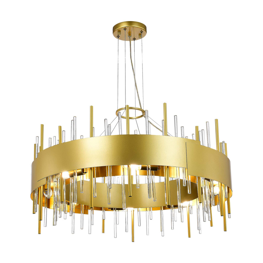 SL1633.203.16 Люстра подвесная ST-Luce Матовое золото/Матовое золото,Прозрачный E14 16*40W OLVERA ST LUCE