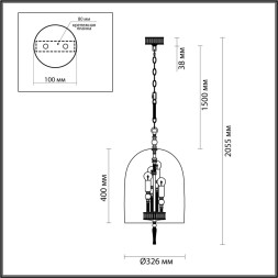 Подвесной светильник Bell 4882/4 Odeon Light E14 Классический