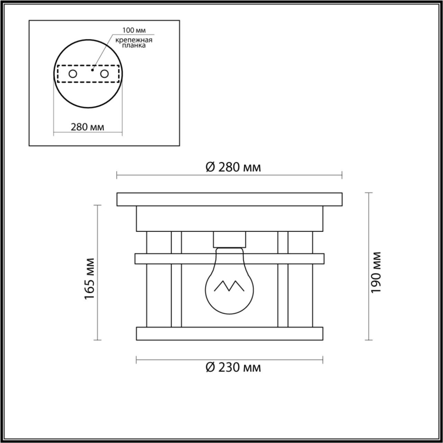 Уличный потолочный светильник Odeon light  Virta 4044/1C