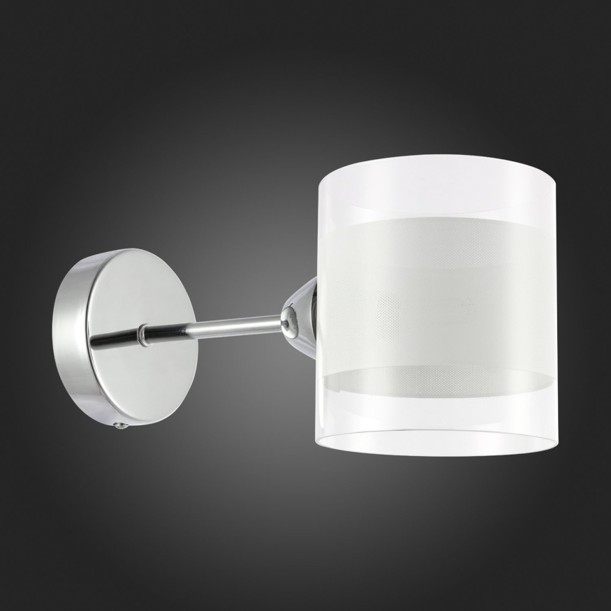 SLE102801-01 Светильник настенный Хром/Прозрачный, Белый E14 1*40W MIENTO EVOLUCE