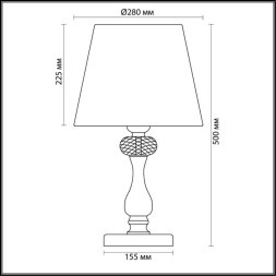 Интерьерная настольная лампа Gaellori 3393/1T Odeon Light E14 Классический