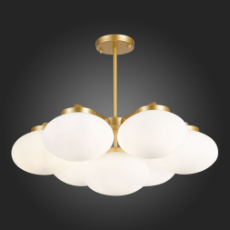 SL1503.203.07 Люстра потолочная ST-Luce Золотистый/Белый E27 7*40W MODICA ST LUCE