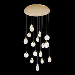 SL6104.203.16 Светильник подвесной ST-Luce Золотистый/Прозрачный,С пузырьками воздуха LED 16*3W 3000 MONTECELIO ST LUCE