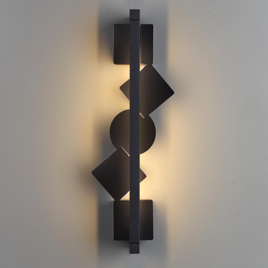 Настенный светильник ODEON LIGHT EXCLUSIVE 6690/7WL GEOS модерн черный/полтрованный черный 7Вт