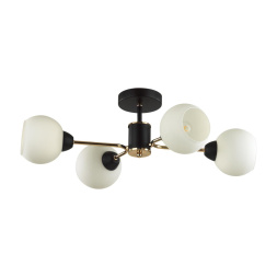 Люстра потолочная LUMION 5646/4C KODI чёрный, золотой 4x60W