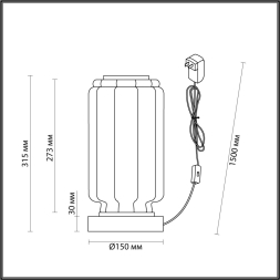 Настольная лампа ODEON LIGHT EXCLUSIVE JAM 5408/10TL