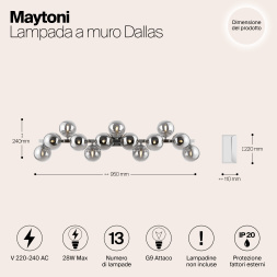 Настенный светильник (бра) Maytoni MOD547WL-13CH