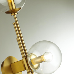 Бра с выключателем ODEON LIGHT 4799/3W BRAZERI E14 3x60W бронзовый/прозрачный модерн