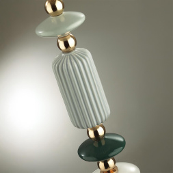 Подвес ODEON LIGHT EXCLUSIVE 4861/1D CANDY в классическом стиле золотой/раноцветн.керамика/стекло 1x40W