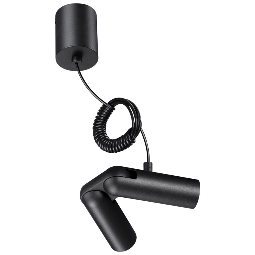 База накладная для ввода питания с гибким угловым соединителем и проводом-подвесом NOVOTECH 359387 GLAT черный