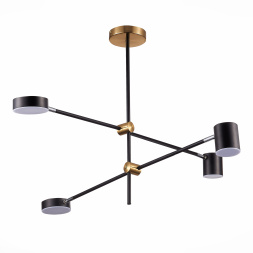 SL1604.432.04 Светильник потолочный ST-Luce Черный, Латунь/Черный LED 4*5W 3000K RODRIGO ST LUCE