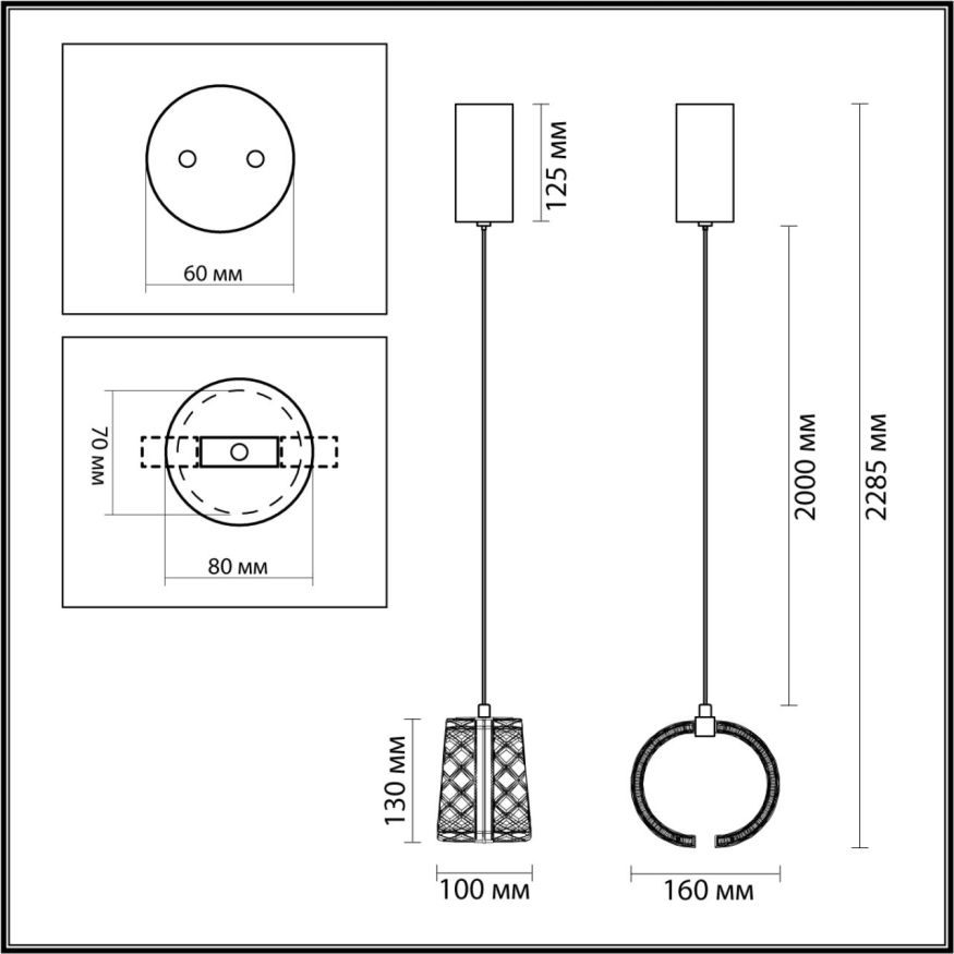 Подвес Odeon light  Mirage 5029/8L