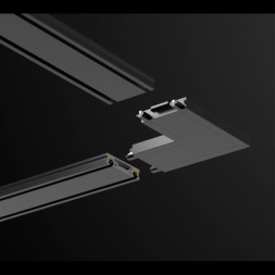 Соединитель с токопроводом "L" для низковольтного шинопровода NOVOTECH 135205 SMAL черный