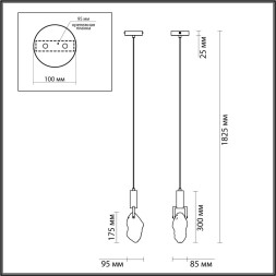 Подвесной светильник ODEON LIGHT 6696/5L LIA LED 1*5W матовый никель классический