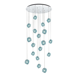 SL1175.113.18 Светильник подвесной ST-Luce Хром/Светло-голубой E14 18*40W PORTICI ST LUCE