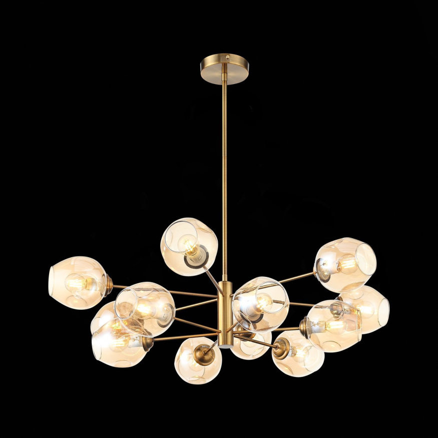 SL1500.203.12 Светильник подвесной ST-Luce Золотистый/Янтарный E14 12*40W FOVIA ST LUCE