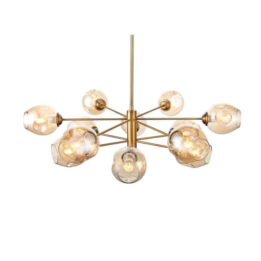 SL1500.203.12 Светильник подвесной ST-Luce Золотистый/Янтарный E14 12*40W FOVIA ST LUCE