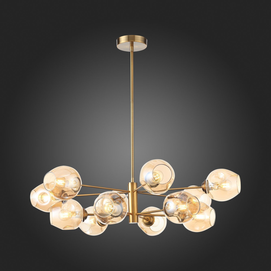 SL1500.203.12 Светильник подвесной ST-Luce Золотистый/Янтарный E14 12*40W FOVIA ST LUCE