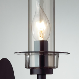 Бра LUMION 6555/1W MADONNA в классическом стиле черный, дымчатый 1x40W