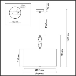 Люстра ODEON LIGHT EXCLUSIVE 5423/5 POLLEN E14 5*40W золотой/молочный/белый модерн