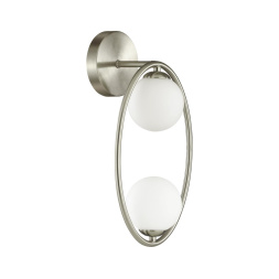 Бра ODEON LIGHT 4807/2W SLOTA модерн никель/белый 2x40W