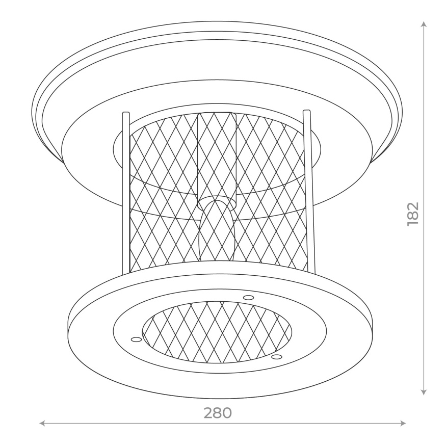 SL080.402.01 Светильник уличный потолочный ST-Luce Темный кофе/Прозрачный, Темный кофе E27 1*60W LASTERO ST LUCE