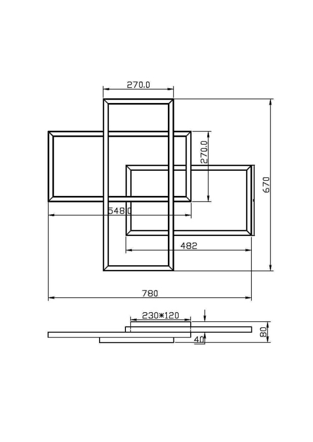 Потолочный светильник Maytoni MOD015CL-L80GK