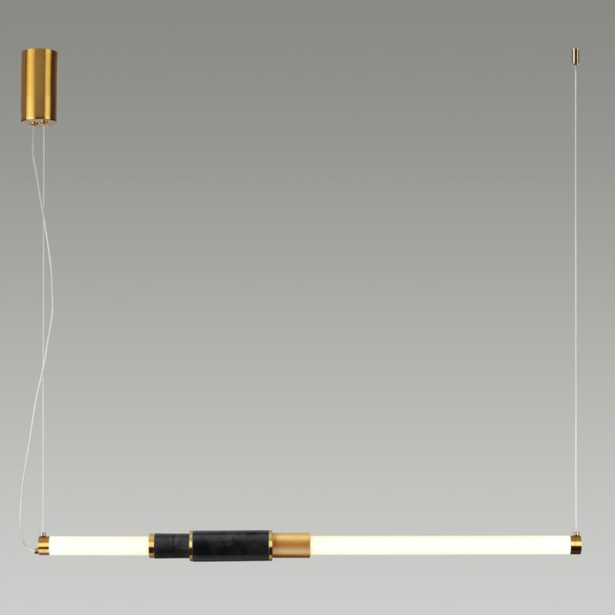 Подвесной светильник ODEON LIGHT 4361/14L MARMI хай-тек изумрудн.мрамор/антич. бронза/металл 14W