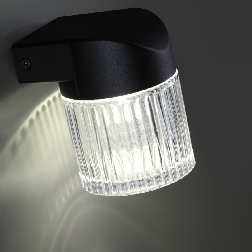 Светильник ландшафтный настенный светодиодный NOVOTECH 359291 ESTIMA хай-тек черный 7Вт