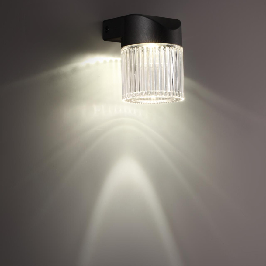 Светильник ландшафтный настенный светодиодный NOVOTECH 359291 ESTIMA хай-тек черный 7Вт