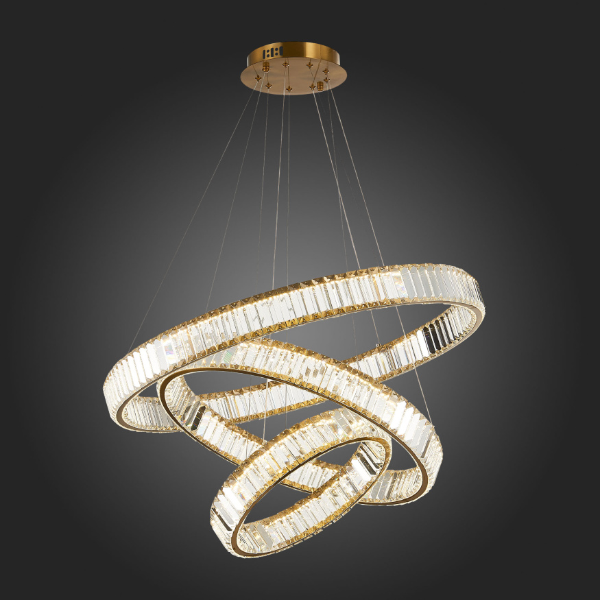 SL1622.303.03 Люстра подвесная ST-Luce Латунь/Прозрачный LED 1*122W 4000K TIVOLI ST LUCE