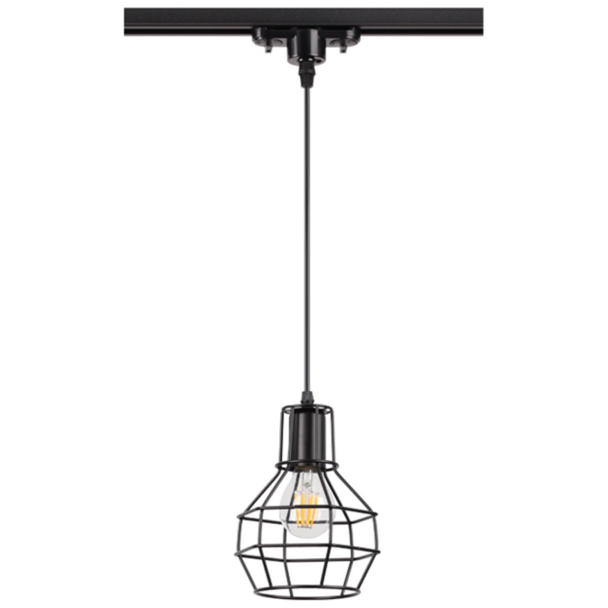 Светильник трековый однофазный трехжильный NOVOTECH 370423 ZELLE хай-тек черный 50W