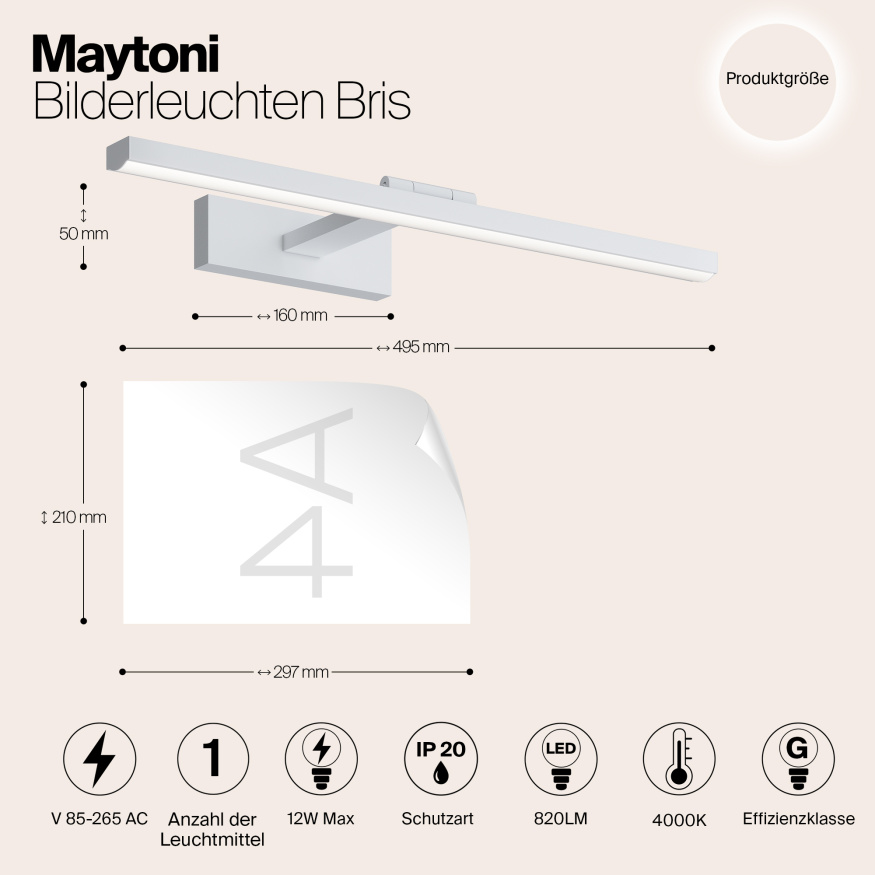 Подсветка Maytoni MIR008WL-L12W4K