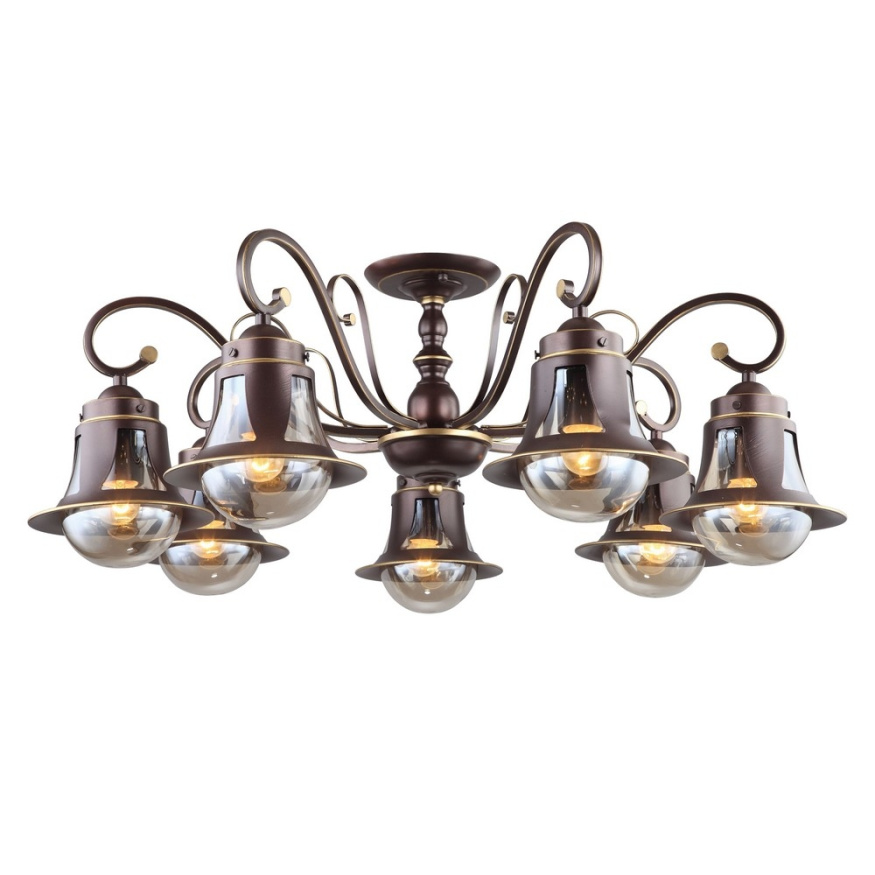 Потолочная люстра Molfetta OML-50607-07 Omnilux E27 Кантри, Лофт, Индустриальный, Американский винтаж