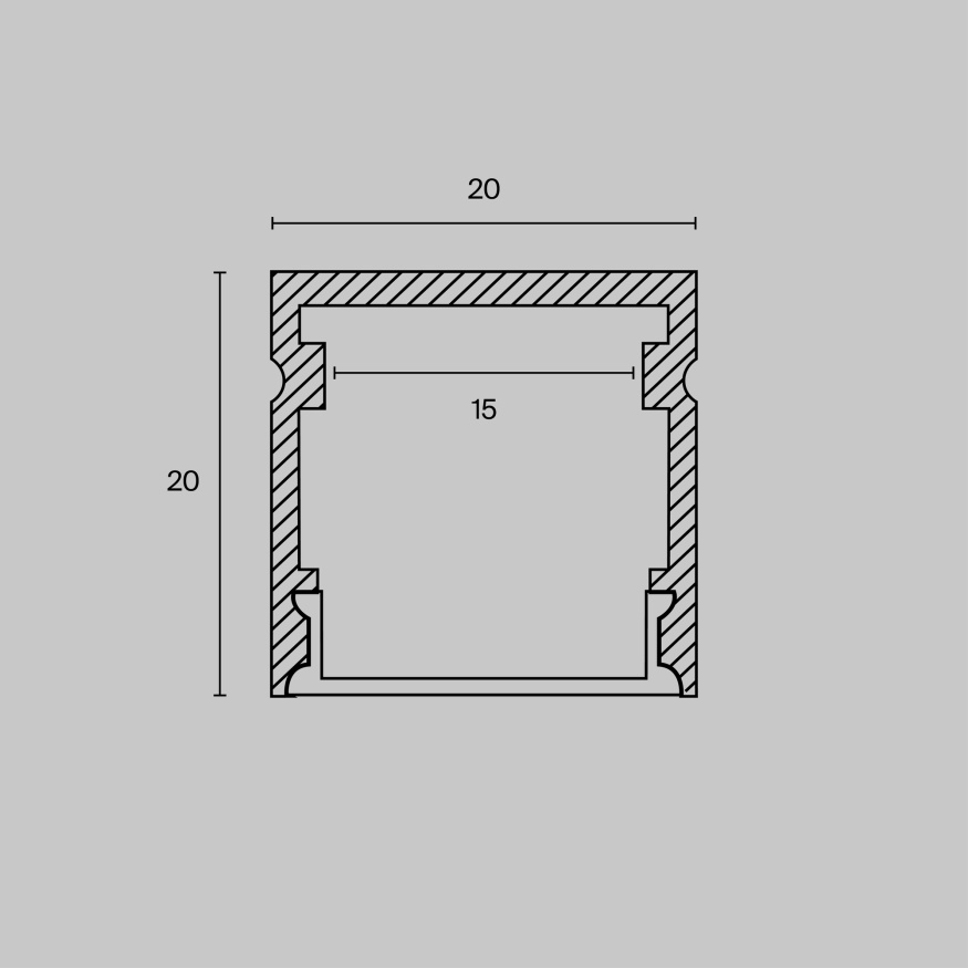 Комплектующие к светодиодной ленте Led Strip ALM-2020-S-2M