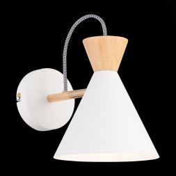 SLE125101-01 Светильник настенный Белый, Золотистый/Белый, Светлое дерево E14 1*40W MODICA EVOLUCE