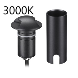 Встраиваемый грунтовый светильник ODEON LIGHT 6662/2GL3 WALD хай-тек, минимализм черный 3Вт