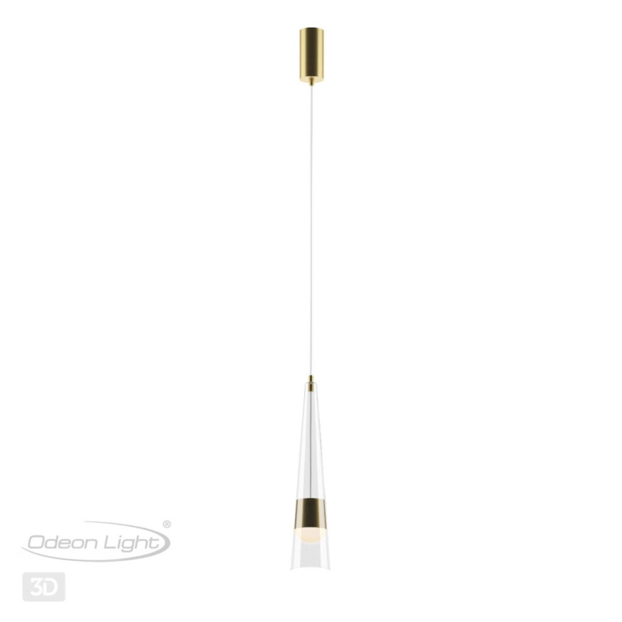 Подвес ODEON LIGHT 5043/12L LUMP модерн глянц.золото/прозрачный 12Вт