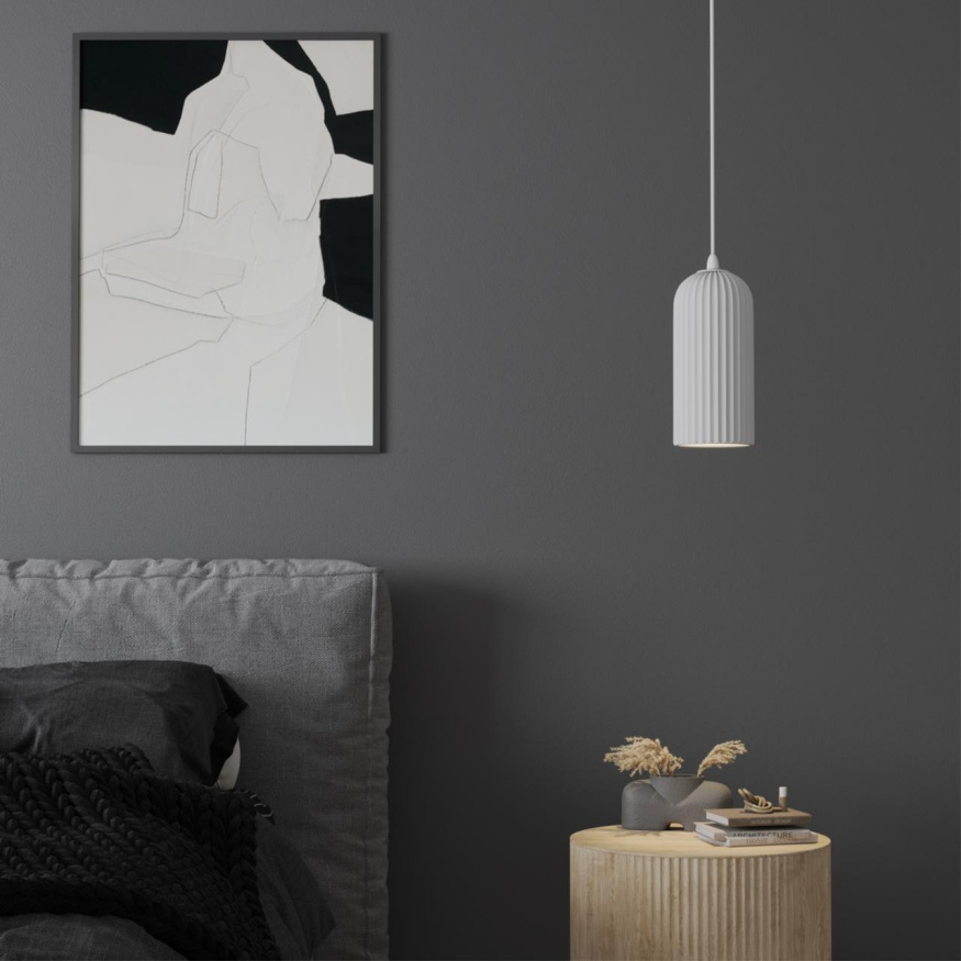 Светильник подвесной гипсовый под покраску NOVOTECH 370978 YESO в скандинавском стиле, минимализм, модерн, кантри белый 50W