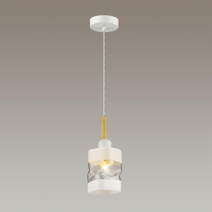 Подвес LUMION 4491/1 BONNIE кантри белый, дерево 60W