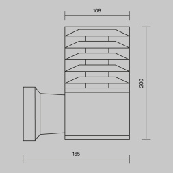 Настенный светильник (бра) Outdoor O576WL-01GR