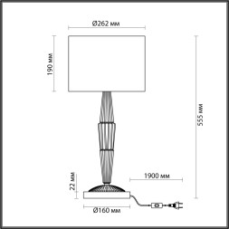 Интерьерная настольная лампа Latte 5403/1T Odeon Light E14 Классический