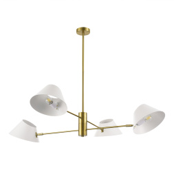 SLE1253-353-04 Светильник подвесной Латунь/Белый E14 4*60W NORBI EVOLUCE