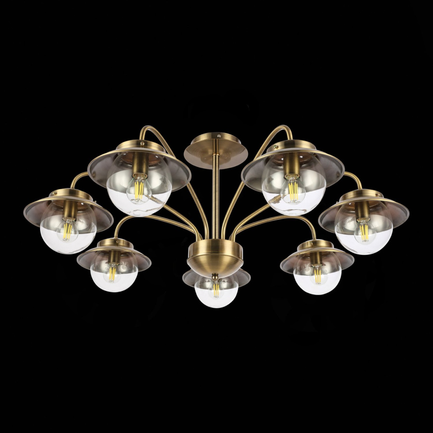 SLE110102-07 Светильник потолочный Античная бронза/Прозрачный E14 7*40W GARONNI EVOLUCE