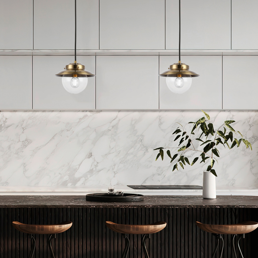 SLE110102-07 Светильник потолочный Античная бронза/Прозрачный E14 7*40W GARONNI EVOLUCE