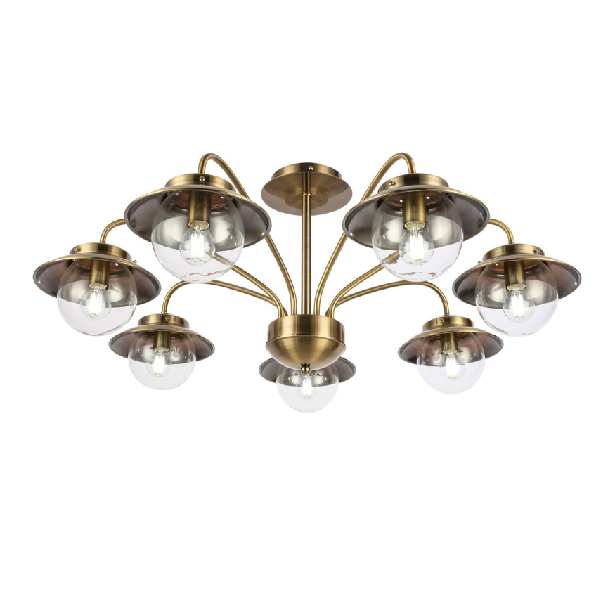 SLE110102-07 Светильник потолочный Античная бронза/Прозрачный E14 7*40W GARONNI EVOLUCE