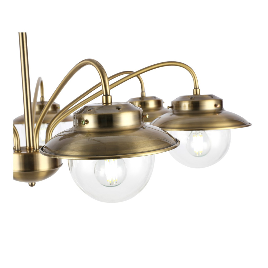 SLE110102-07 Светильник потолочный Античная бронза/Прозрачный E14 7*40W GARONNI EVOLUCE