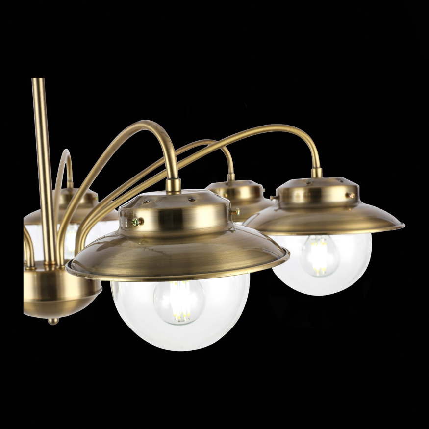 SLE110102-07 Светильник потолочный Античная бронза/Прозрачный E14 7*40W GARONNI EVOLUCE