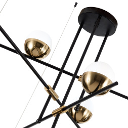 SL1507.422.09 Люстра потолочная ST-Luce Черный/Белый, Золотистый G9 9*5W 4000K ALBERO ST LUCE